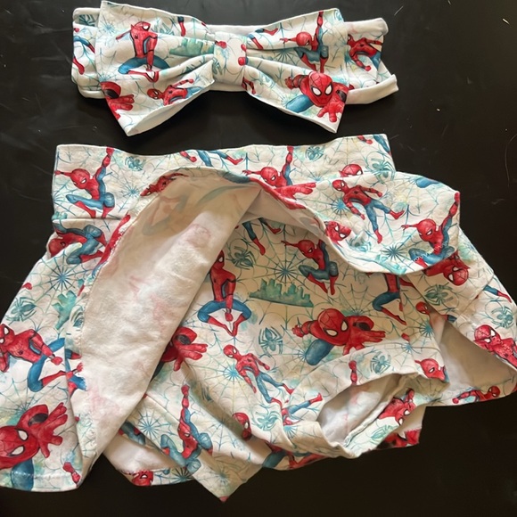 Spiderman bummies with matching headband - Picture 2 of 2